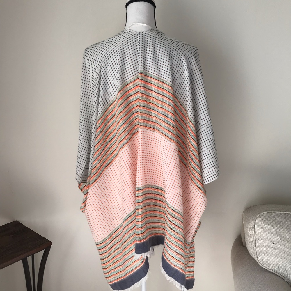 UO Summer Jacquard Scarf Cover Up Kimono - Picture 8 of 8